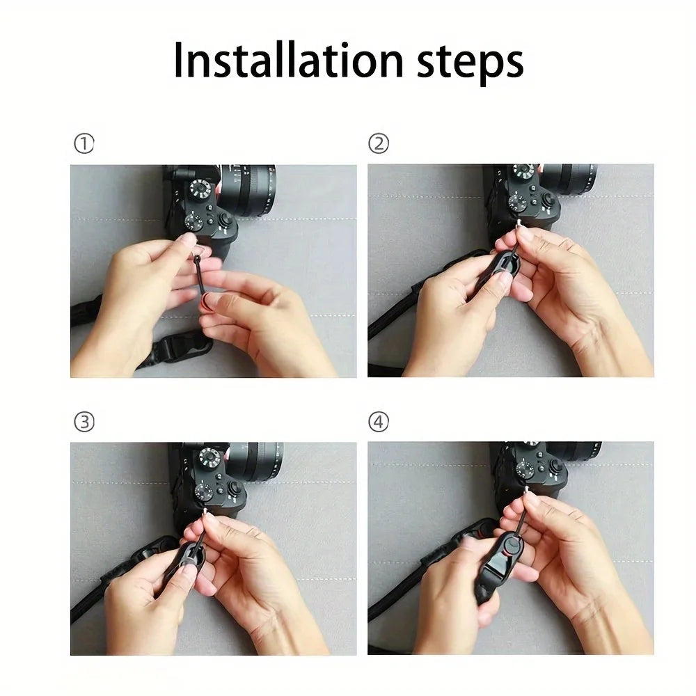 Adjustable Quick Release Round Rope Camera Shoulder Strap Fast Detachable Strap for DSLR Mirrorless Camera