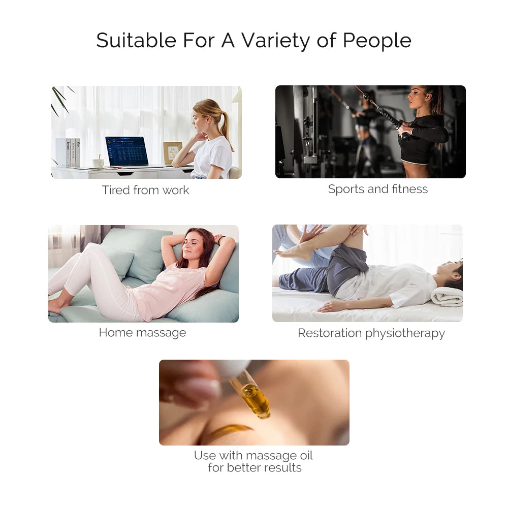 Electric Fascia Scraper Micro Current Compression Muscle 10500RPM Vibration Relaxation Massager Body Shaping Massage Knife