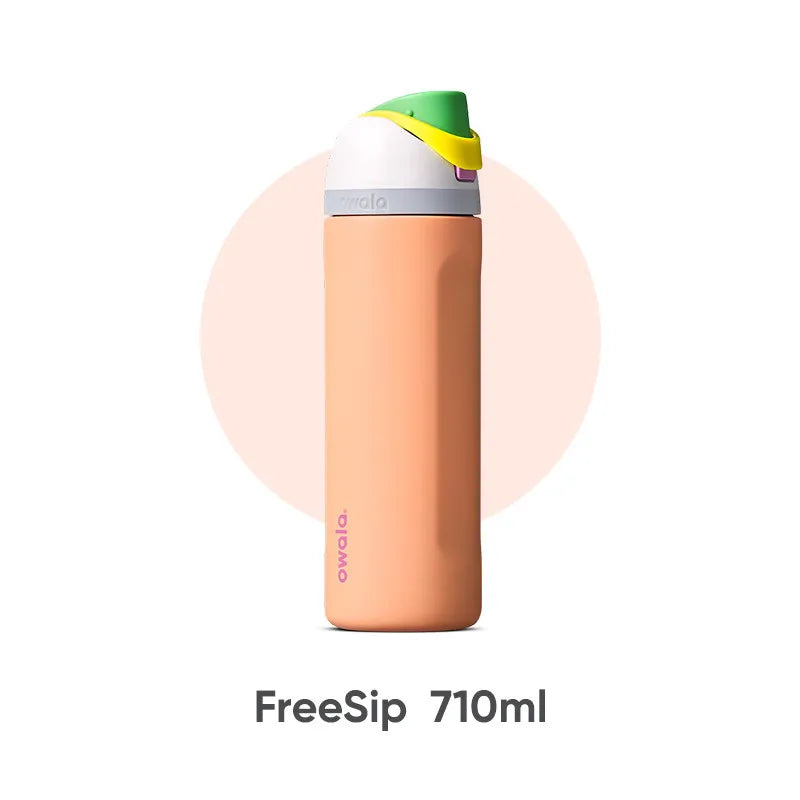 FreeSip 24oz Insulated Stainless Steel Water Bottle with Straw , BPA-Free Sports Water Bottle, Great for Travel, 710ml