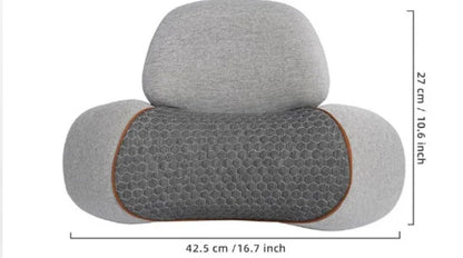 Heated Vibration U-Shape Neck Massage Pillow Cervical Relief Portable Travel Office Cushion