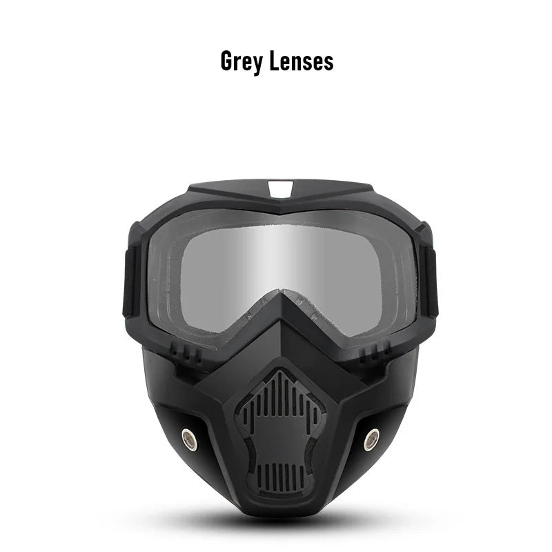 Motocross Goggles Outdoor Unisex Cycling Riding Skiing Windproof Goggles Eyewear With Detachable Mask Protection Motorcycle