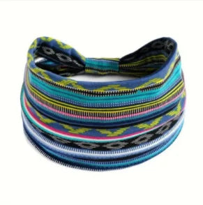 Boho Headbands for Women Knotted Wide Headwrap Turban Yoga Workout Head Bands Stretch Hiarbands Cotton Bandana Hair Accessories