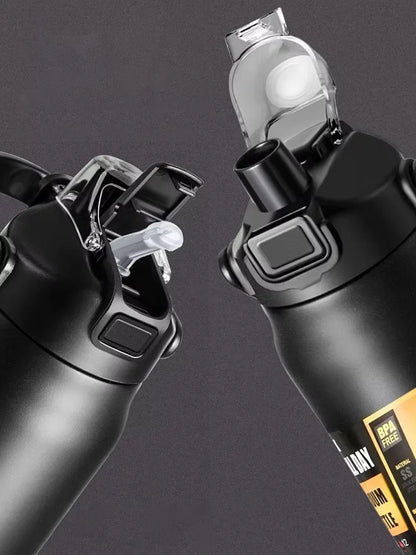 304 Stainless Steel Vacuum Tumbler with Straw Hot Cold Sports Water Bottle Outdoor Thermos