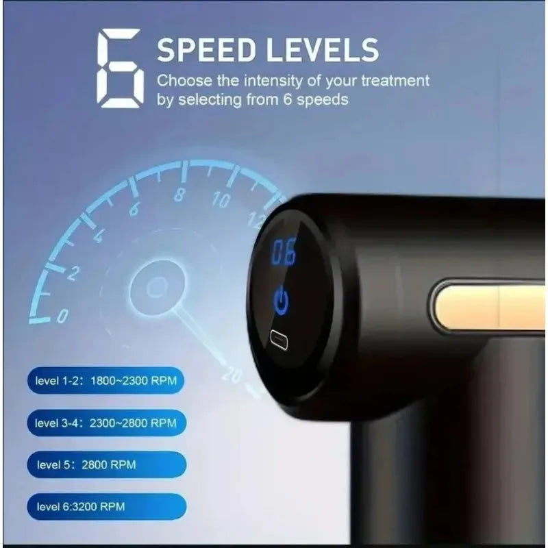 Percussion Mini Massage Gun Portable Handheld Massager for Back Neck Shoulder Leg Muscle Pain Relief Daily Relaxation