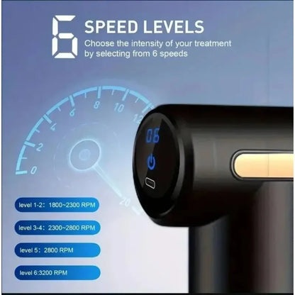 Percussion Mini Massage Gun Portable Handheld Massager for Back Neck Shoulder Leg Muscle Pain Relief Daily Relaxation