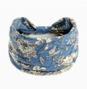 Boho Headbands for Women Knotted Wide Headwrap Turban Yoga Workout Head Bands Stretch Hiarbands Cotton Bandana Hair Accessories
