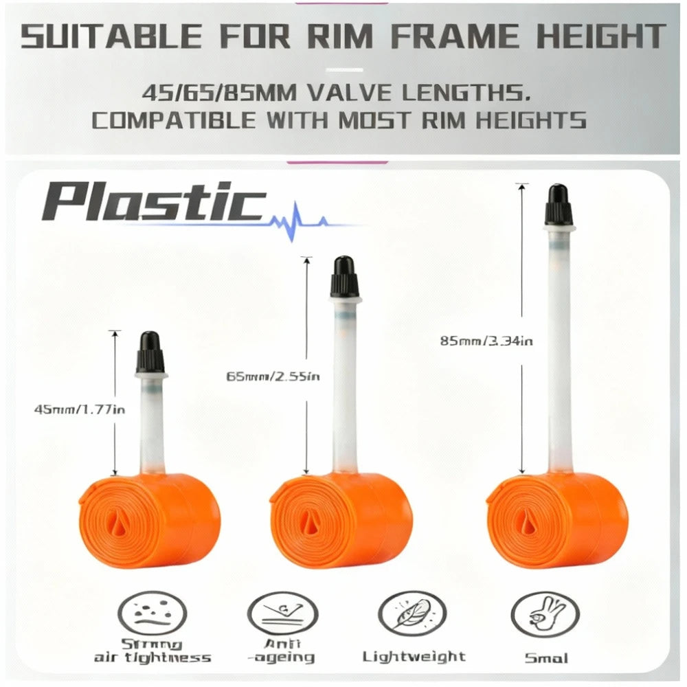 BKPTX 1Pcs/2Pcs 28g orange Bike TPU Inner Tube 700X18 25 28 32 Road Bicycle TPU Material Tire 65mm Length French Valve