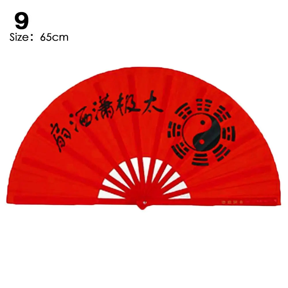 28/34cm Chinese Tai Chi Chinoiserie Gift Kung Fu Fan Folding Stage Fan Plastic Bone Fan Yoga Fan