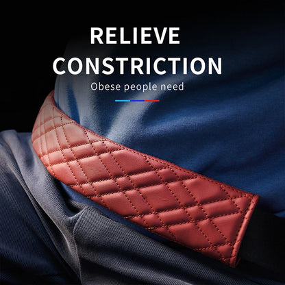 Car Seat Belt Pads Universal Nappa Leather Car Seat Shoulder Strap Pad Cushion Cover Car Belt Protector Safety Belt Cover