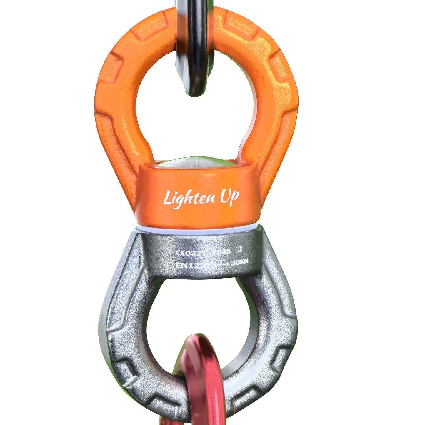 35KN Swing Swivel Aluminum Alloy Rotating Ring Aerial Yoga Hammock Rotating Connector Outdoor Rock Climbing Bearing Swivel