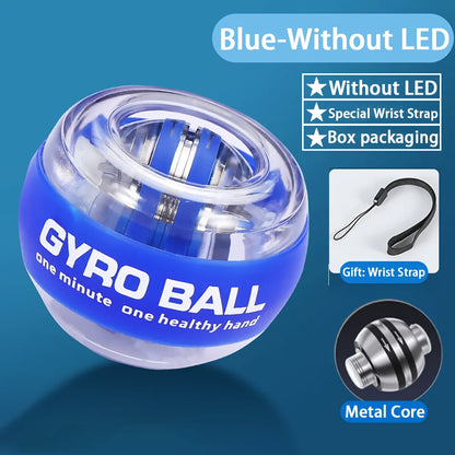 Power Wrist  Hand Ball Trainer Ball Wrist Strengthener Gyro Self-Starting Forearm Trainer Gyro Ball for Strengthening Muscles