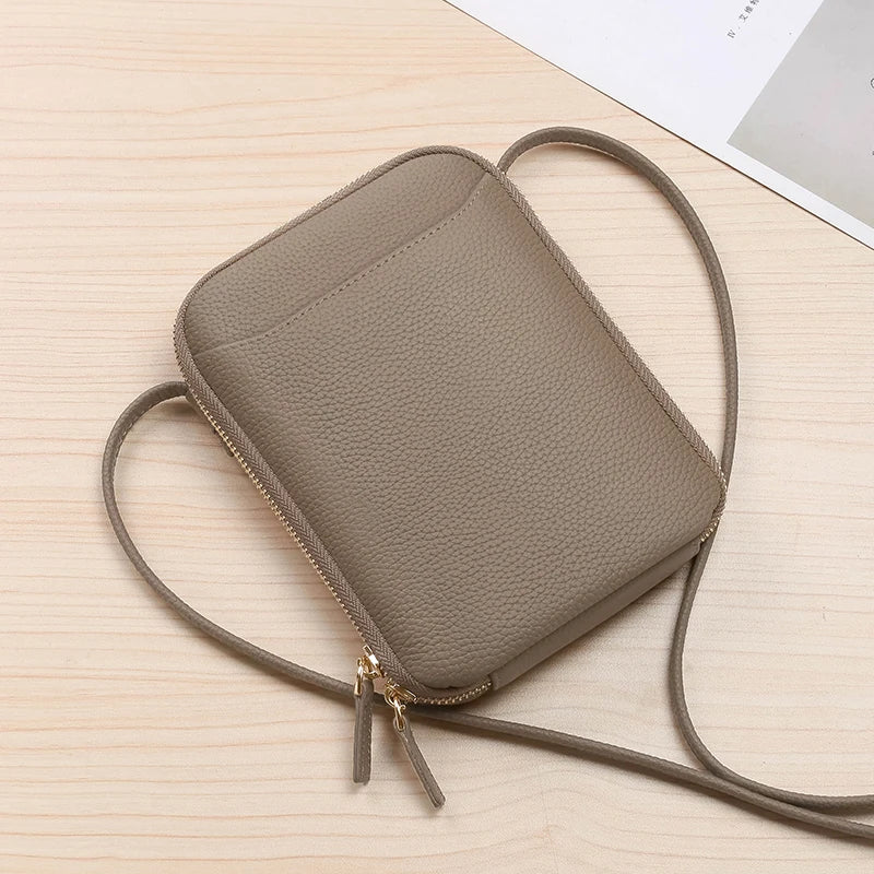 Girl's Leather Crossbody Wallet with Front Pocket and Adjustable Shoulder Strap – Perfect for Concerts, Festivals, and Sports Ev