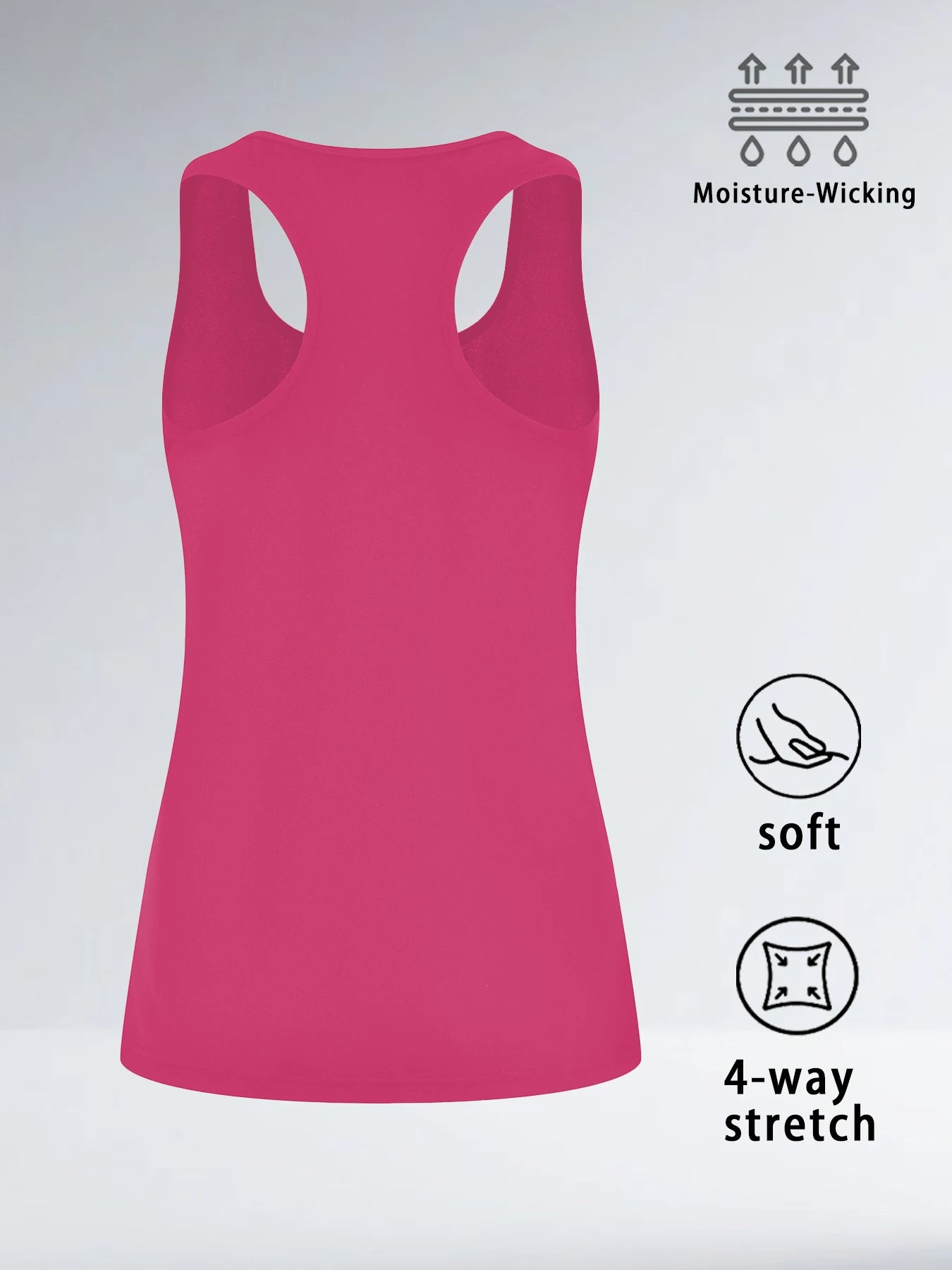 Super Soft Workout Tank Tops for Women, Moisture-Wicking Athletic Racerback Sports Tank Tops for Running Tennis Yoga