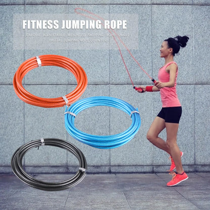 Jump Ropes Delicate Design 3m Steel Wire Spare Rope Speed Jump Skipping Training Workout Replaceable Cable