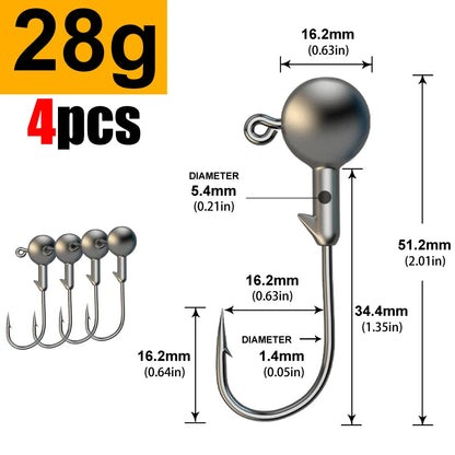 1g 2g 3g 4g 5g 10g 20g 22g 25g 28g crank Jig head hook fishing hook head Jig lure hard bait soft worm jig hook for fishing
