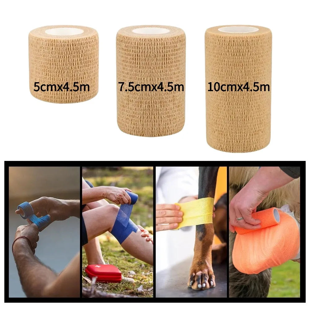 New Hot Elastic Bandage Elastoplast Self Adhesive Tape Sports Protect Wrist Palm Finger Arm Shoulder Knee Ankle Pets Leg Tattoo