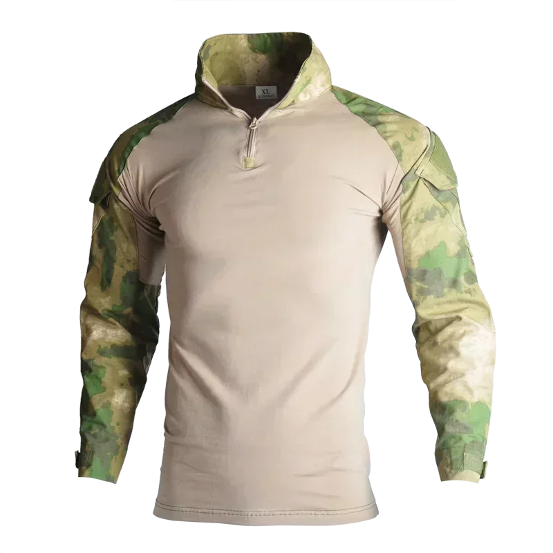 Camouflage Tactical Uniform Hunting Shirts Pants with Elbow Knee Pads Outdoor Hiking Training Frog Sets Clothing Ghillie Suits