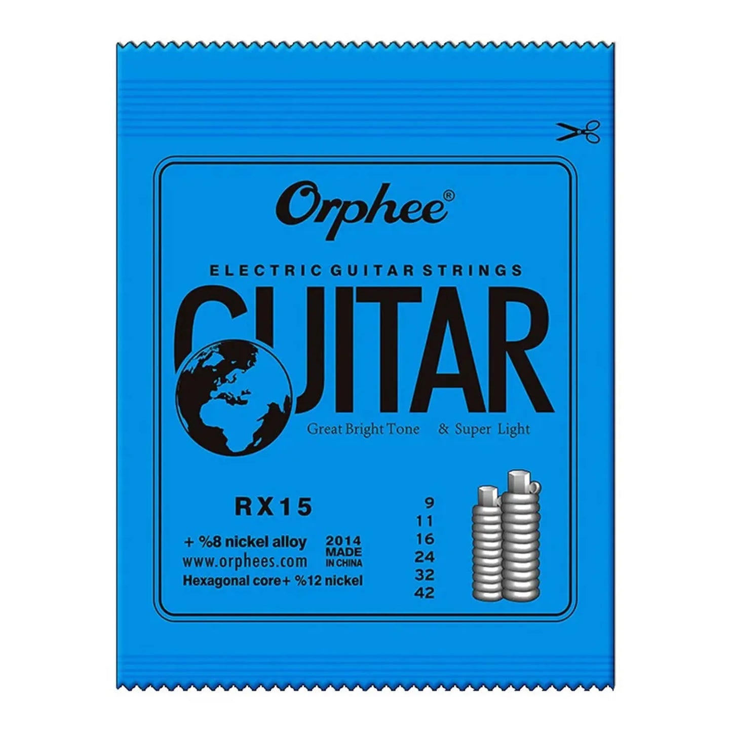 Orphee 1/5/10 Pcs Electric Guitar Strings Set RX Series Hexagonal Carbon Steel 6 String for Electric Guitar Accessories&Parts