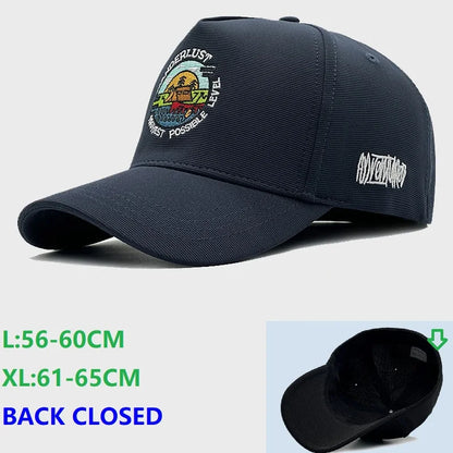 Big Size Closed Back Baseball Caps Mesh Breathable Trucker Caps for Big Heads Men Extra Large Head High Top Sports Cap 60cm 65cm