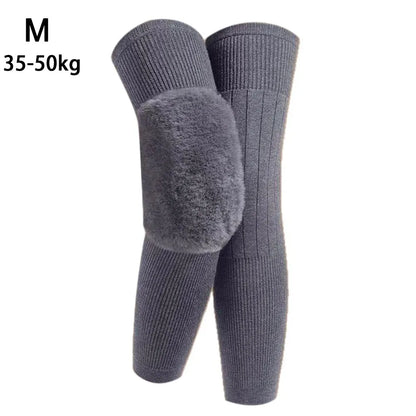 New Elastic Winter Knee Pads Plus Velvet Warm Knee Sleeve Thickened Universal Leg Sleeves Windproof Coldproof Knee Support