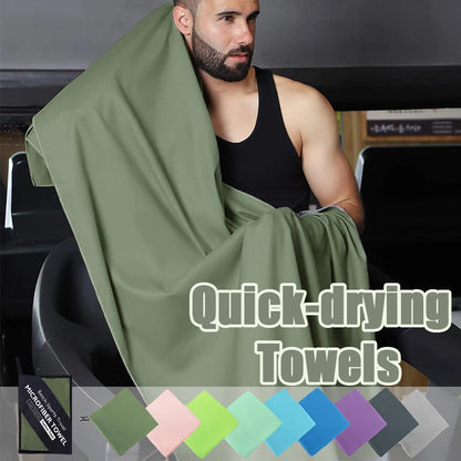 6 Sizes Premium High Quality Microfiber Towel Ultra Absorbent Quick Dry Portable Bag Gym Yoga Beach Camping Travel Lightweight