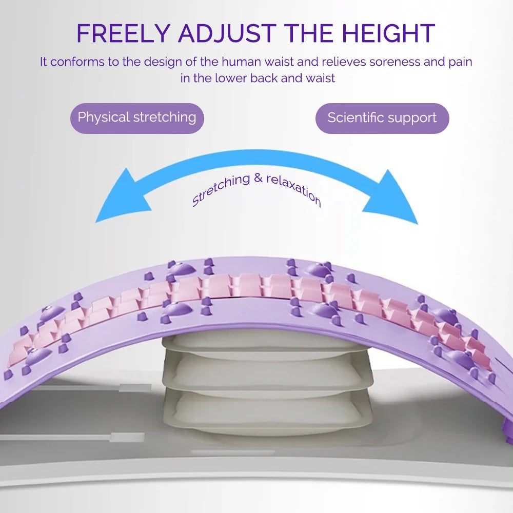 Foreverlily Adjustable Back Massager Airbag Waist Neck Support Massage Lumbar Cervical Muscle Relax Stretcher Posture Massager