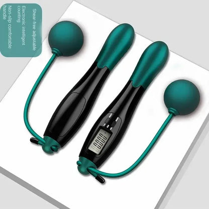 LCD Digital Jump Rope with Smart Counter, Adjustable Cordless/Corded Skipping Rope for Home Gym, Cardio, Boxing & Crossfit Train