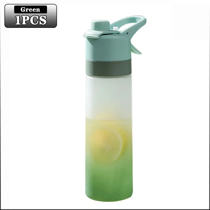 1-4PCS Gradient Spray Portable Sports Water Bottle Mist Spray Bottle for Outdoor Activities Gym Fitness Reusable Leak Proof
