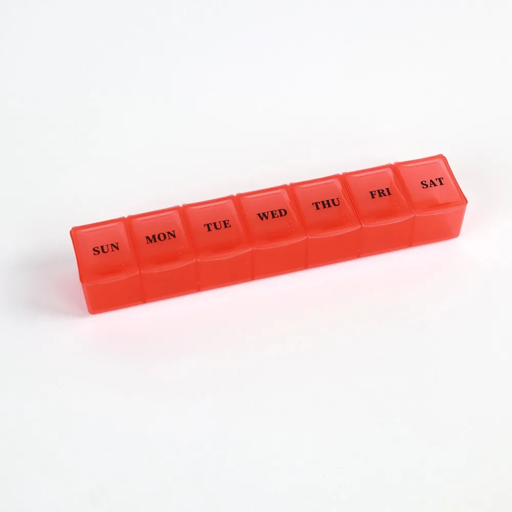 New Hot Weekly Premuim Portable 7 Grids 1 Times A Day Pill Storage Cases Box Organizer Container for Vitamins Medicine Fish Oils