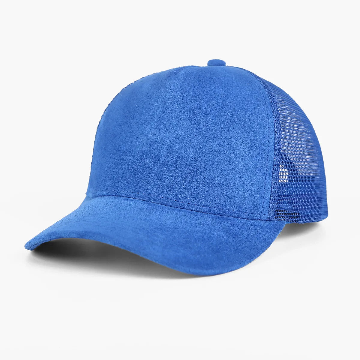 Outdoor 5 panel Suede Trucker Hat Custom Logo Breathable Mesh Solid Color Gorros Sports Cap