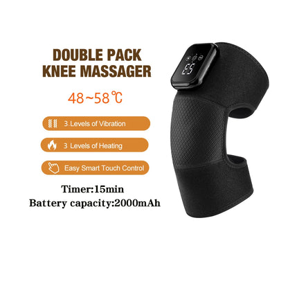 Eletric Heating Massage Knee Pad Vibration Knee Massager for Shoulder Elbow Joint Massage Thermal Knee Pads Blood Circulation