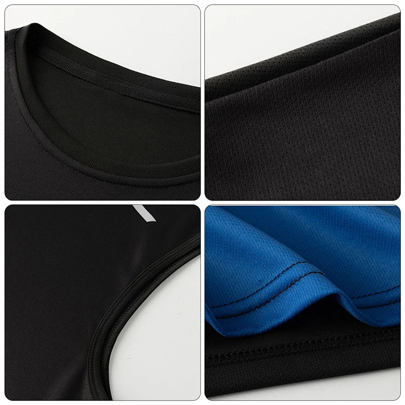 Summer Marathon Quick Dry Vest Men's Fitness Lightweight Breathable Ice Vest Men Running Moisture-Absorbent Mesh Sports Vest