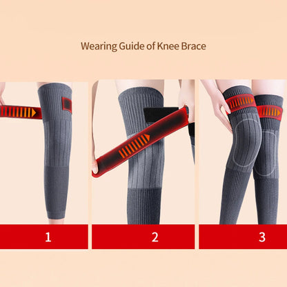 Tie up knee warmers, extended leg warmers, thick anti slip knee pads for both men and women