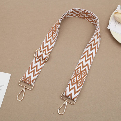1 Piece 1.50inch Wide Adjustable Handbag Purse Strap Replacement Crossbody Shoulder Strap Geometry Pattern Jacquarded Strap
