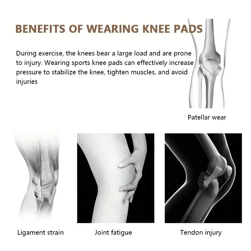 Veidoorn Mountaineering Knee Pads with Side Stabilizers Adjustable Straps for Enhanced Stability Knee Brace for Running Workout