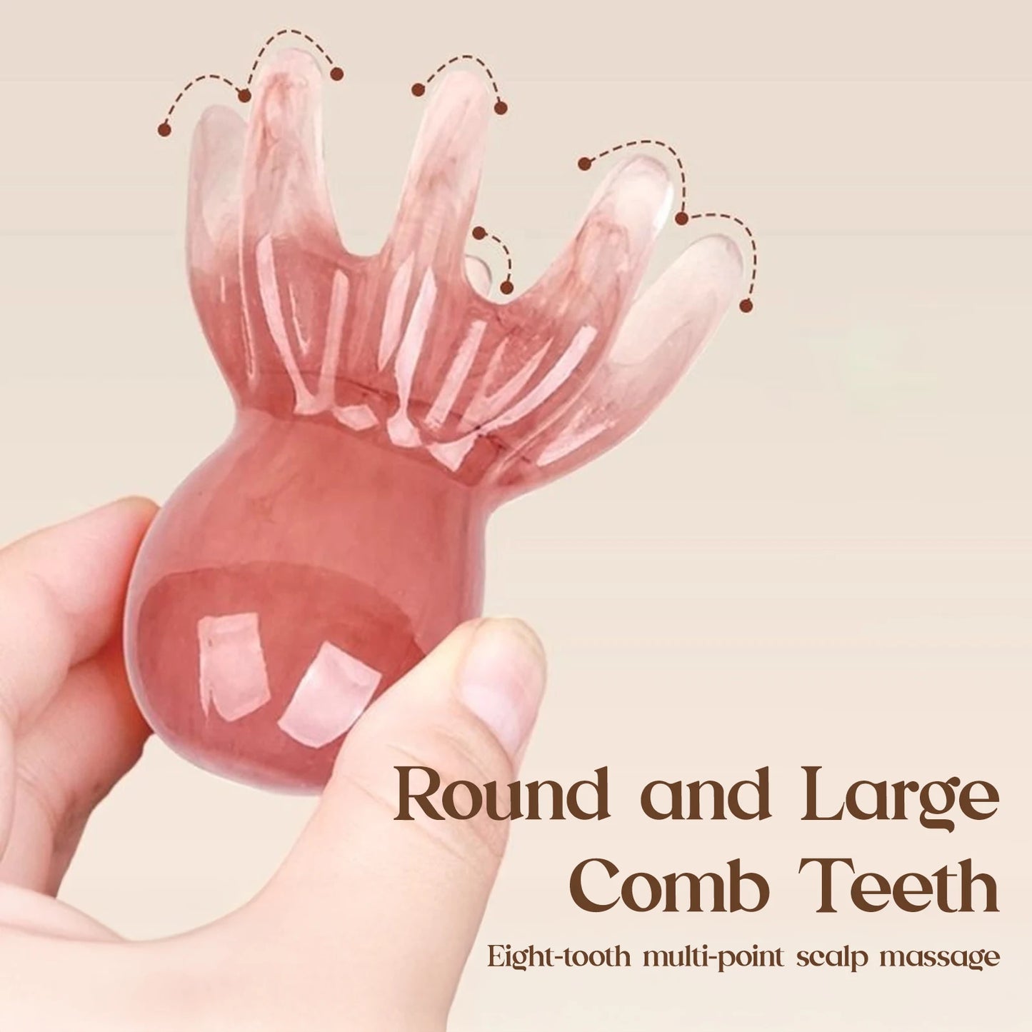Resin Octopus Massage Comb Head Meridian Scraping Scalp Massage Brush Acupuncture SPA Gua Sha Massage Comb for Fatigue Relief