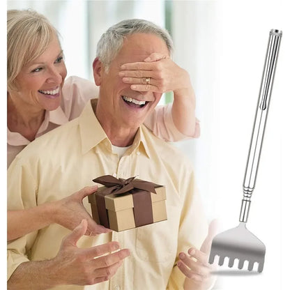 2pcs Extendable Back Scratcher for Men Portable Telescopic Metal Back Scratchers Back Hand Massager for Birthday Christmas Gifts