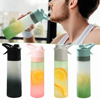 1-4PCS Gradient Spray Portable Sports Water Bottle Mist Spray Bottle for Outdoor Activities Gym Fitness Reusable Leak Proof