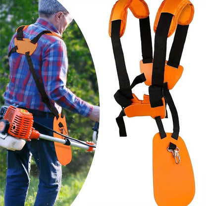 Double Shoulder Strap Lawn Mower Harness Strap Comfort Labor Saving Strimmer Padded Belt for Brush Cutter Trimmer Garden Pruner