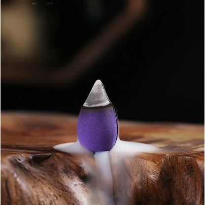 30/60/100pcs Waterfall Backflow Incense Cones Lavender Jasmine Sage Mix Scent for Incense Burner Yoga Meditation Home Fragrance