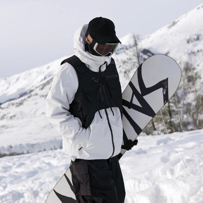 American Style Skiing Vest Single Board Double Board Black Skiing Vest Unisex Outdoor Sports Vest Hiking Fishing Vest 2026