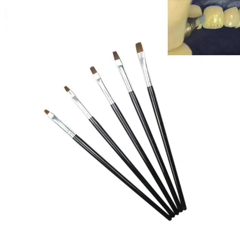 5x dental resin brush pens porcelain teeth shaping nylon dentistry adhesive composite cement tools nail art acrylic DIY painting