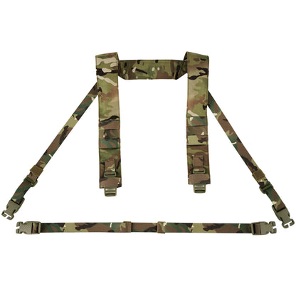 KRYDEX Tactical Shoulder Strap Fat H Harness and Back Strap For MK3 MK4 Chest Rig Vest