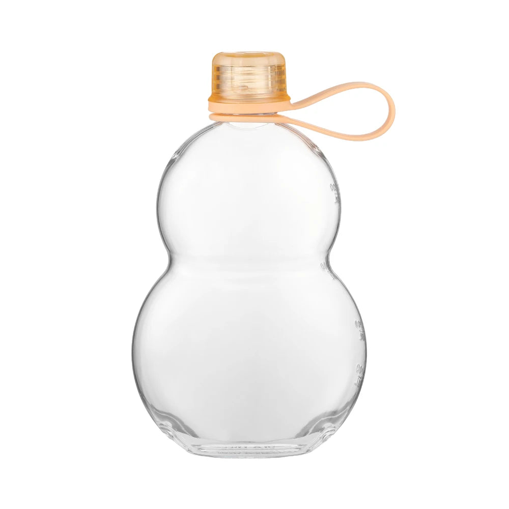 1PC 460ml Retro Gourd Shaped Sports Water Bottle Leak Proof Tritan Plastic Cup for Gym Outdoor Travel Cycling And Daily Use