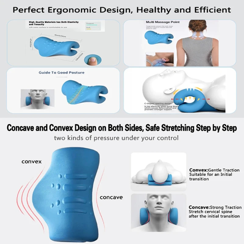 Cervical Spine Stretch Gravity Muscle Relaxation Cervical Muscle Traction Neck Stretcher Shoulder Massager Spine Correction Tool