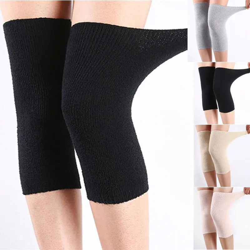 1 Pair Winter Warm Knee Pads Bamboo Charcoal Protective Gear Women Old Men Kneepad Support Winter Running Knee Protector