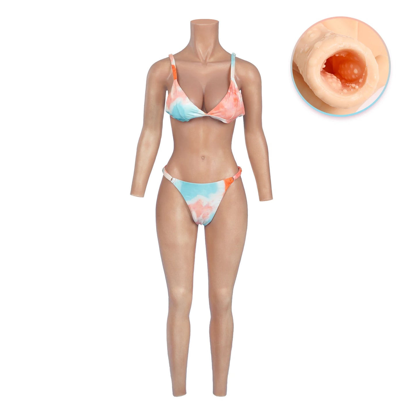 KUMIHO C Cup Silicone Bodysuit Crossdresser Breast Form Transgender Cosplay Artificial Vagina for Men Full Silicon Bodysuit