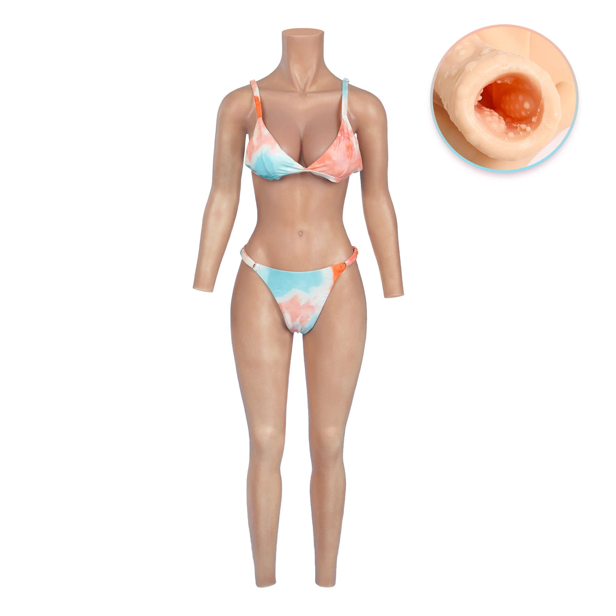 KUMIHO C Cup Silicone Bodysuit Crossdresser Breast Form Transgender Cosplay Artificial Vagina for Men Full Silicon Bodysuit