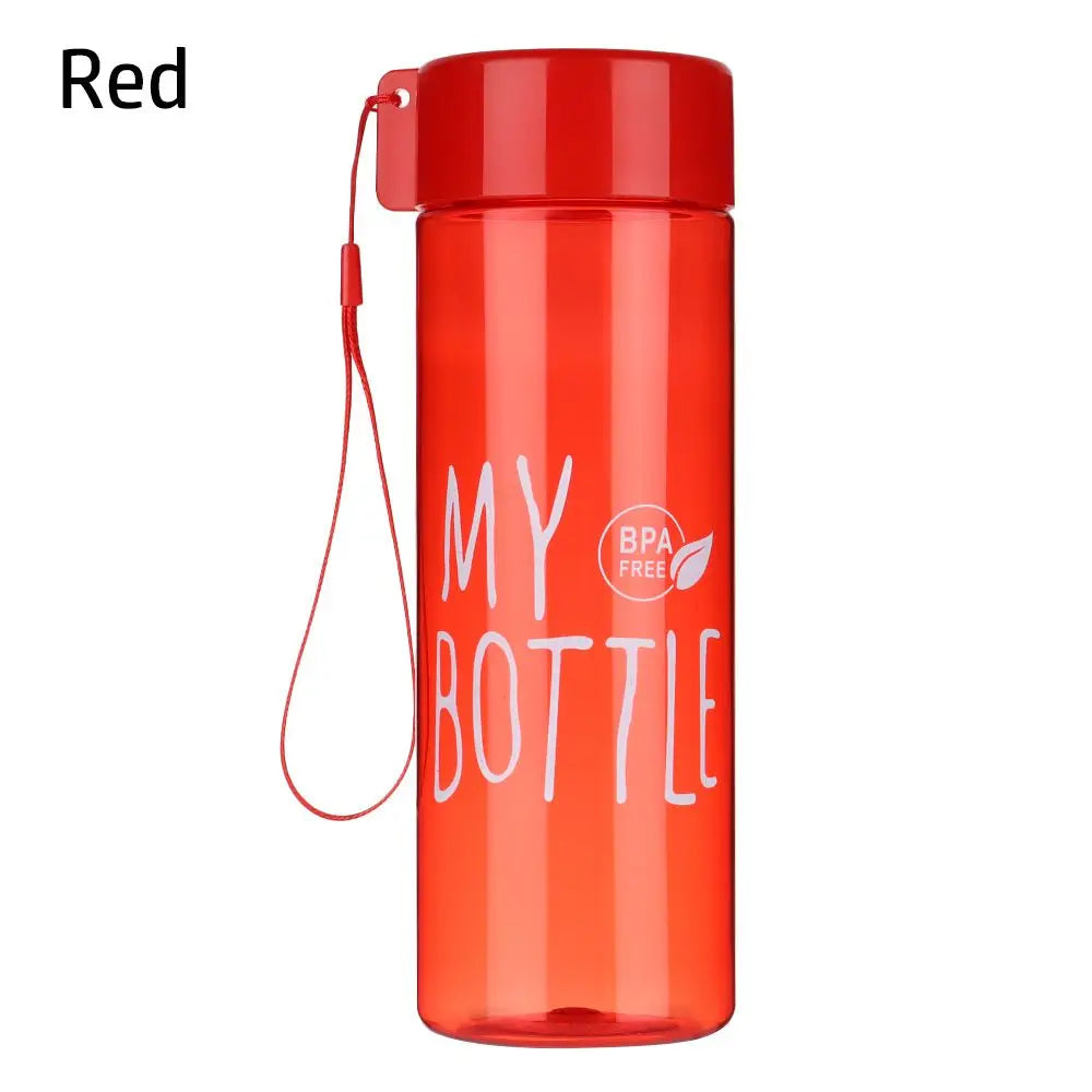 500ML Large Capacity Sports Water Bottle Transparent Drinking Cup Men Women Summer Outdoor Portable Plastic Coffee Juice Cup