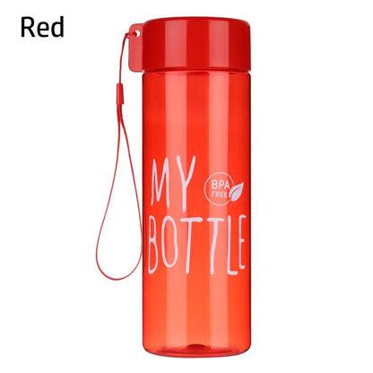 500ML Large Capacity Sports Water Bottle Transparent Drinking Cup Men Women Summer Outdoor Portable Plastic Coffee Juice Cup
